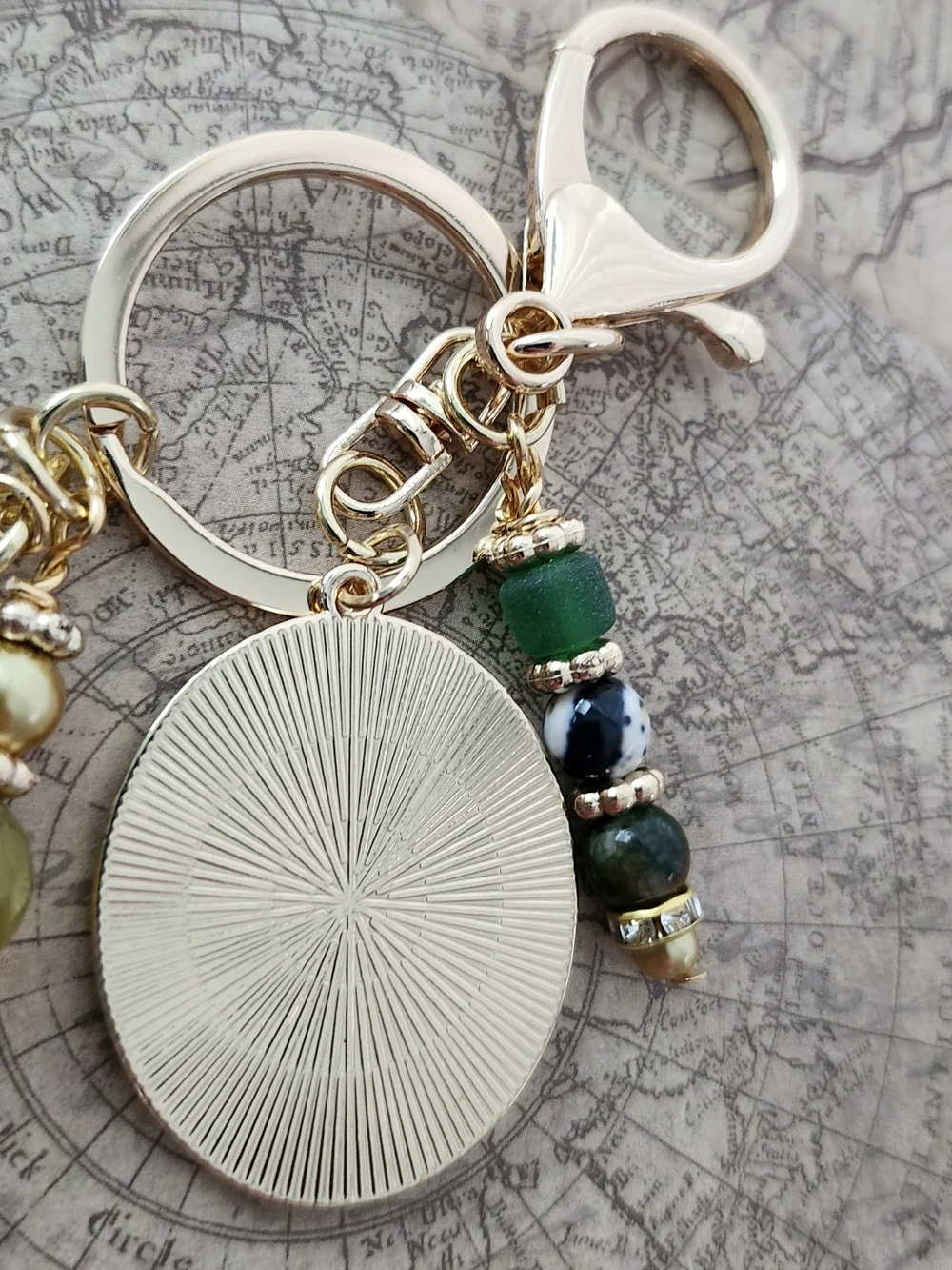 Big Foot Purse Charm or Keychain Aventurine Agate Jasper Jade Handcrafted